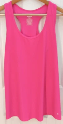 Danskin Now Activewear Tank Womens M (8-10) Hot Pink Racerback Semi-Fitted - Image 1 of 4