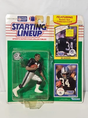 Tarjeta de colección Kenner 1990 alineación inicial Bo Jackson Raiders #34 año novato Foto 1 de 4