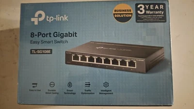 TP-Link TL-SG108E 8-Port Gigabit Easy Smart Managed Network Switch - Image 1 of 4