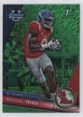 2023 Bowman U Chrome Green Shimmer Refractor /99 Michael Trigg #128 - Image 1 of 2