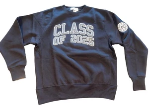 Jostens Crew Sweatshirt Medium Black Gray Class Of 2025 Graduation Winter Heavy - Picture 1 of 13
