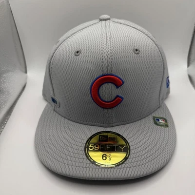 New Era 59FIFTY Chicago Cubs Rare Clubhouse Gray Fitted Hat Size 6 7/8 New - Image 1 of 4