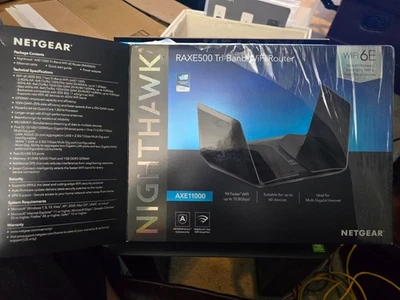 Netgear RAXE500 AXE11000 |  Tri-Band  |  Wi-Fi 6E | Open Box | Tested: Good - Image 1 of 4