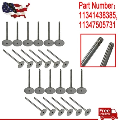 For BMW 330i 530i M3 E36 E39 E46 M52 M54 24x Engine Inlet & Outlet Valve Set USA Foto 1 de 4