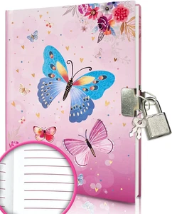 Tagebuch mit Schloss für Mädchen - Notizbuch zum Schreiben und Zeichnen - Bild 1 von 6