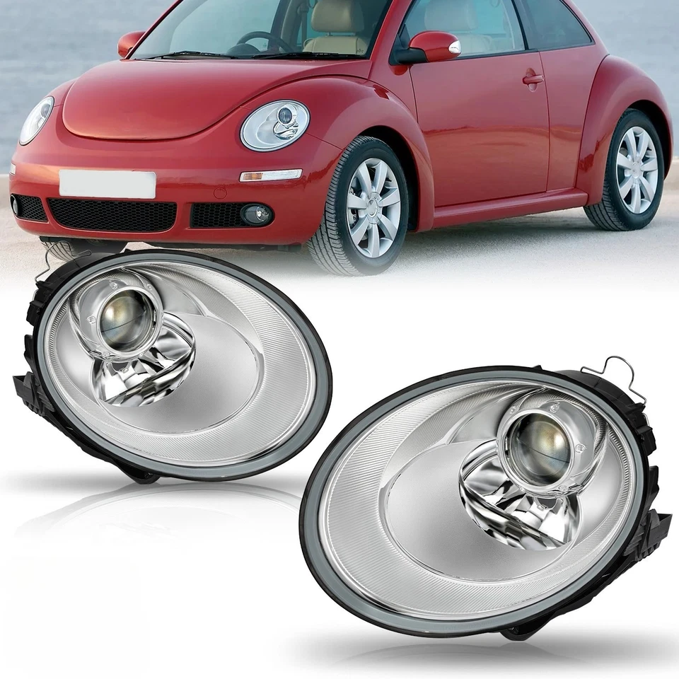 Faros proyectores cromados izquierda+derecha para Volkswagen Beetle 2006-2010 Foto 1 de 4