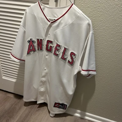 Camiseta De Colección Vladimir Guerrero #27 Anaheim Angels MLB Majestuosa Blanca Para Hombre M Foto 1 de 4