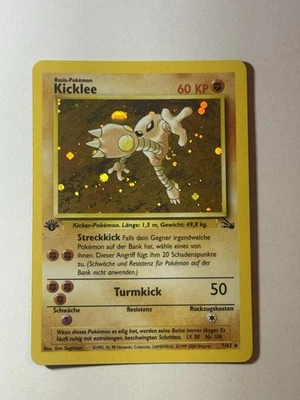 Pokémon Karte - Kicklee 1st Edition (7/62) Fossil Set Holo - NearMint - Vintage - Bild 1 von 2