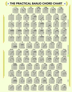 THE PRACTICAL BANJO CHORD and FRETBOARD CHART - Picture 1 of 7