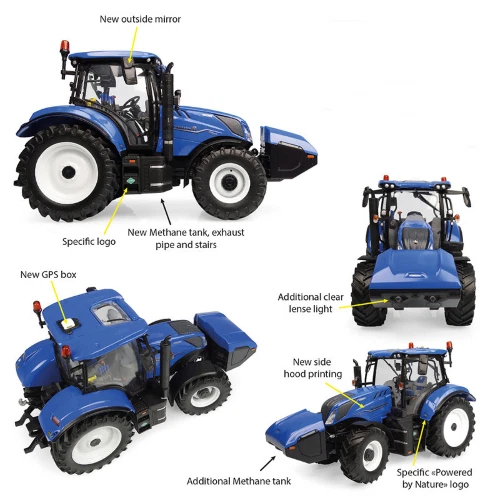 TRATTORE NEW HOLLAND T6.180 METHANE 2022 1:32 Universal Hobbies Mezzi Agricoli e - Immagine 1 di 1