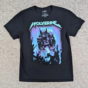 Marvel X-Men Wolverine T-Shirt Mens LARGE Black Marvel Comic Book Graphic Tee - Picture 1 of 6