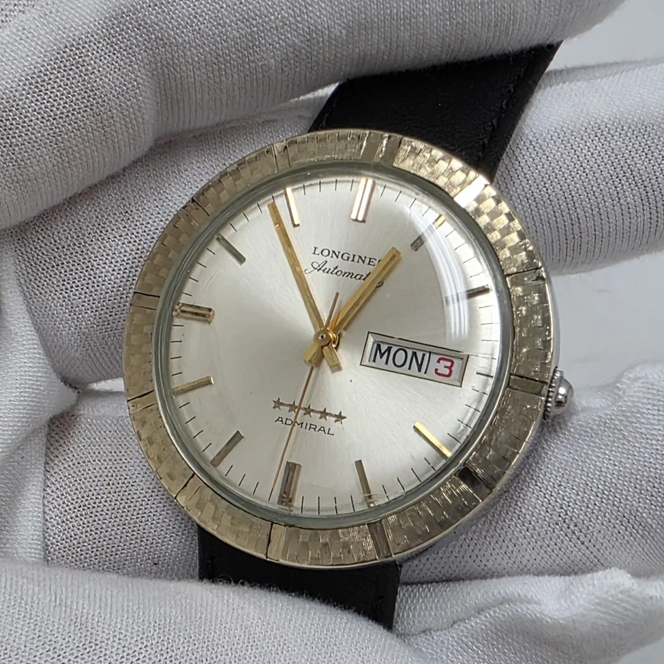 Vintage LONGINES 5 Star Admiral Automatic Day/Date Gold Filled Dress Wrist Watch Foto 1 de 1