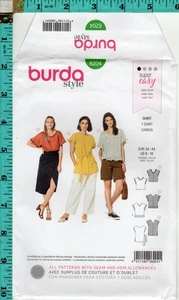 Misses' Shirt Burda style Sewing Craft Pattern 6204 8-18 NEW UNCUT FREE SHIP! - Picture 1 of 3