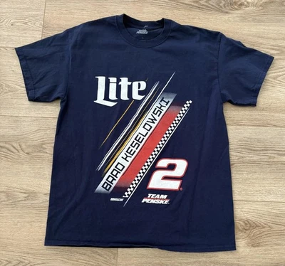 Brad Keselowski Shirt Mens Large NASCAR Racing Team Penske Lite 2 Tee Racing - Image 1 of 4