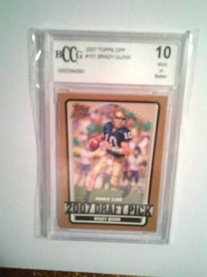 Brady Quinn 2007 Topps DDP 2007 selección del draft # 101 BCCG como nuevo + 10 Notre Dame Foto 1 de 4