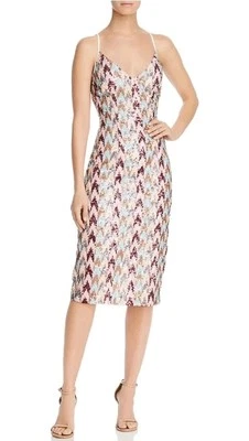 Vestido Vaina NEGRO HALO EVE DE LAUREL BERMAN Amorie Us12 Chevron Confeti Lentejuelas Foto 1 de 4