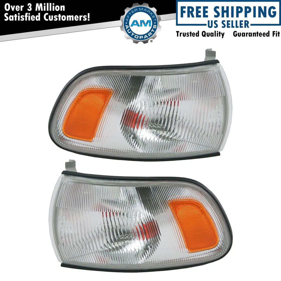 Комплект угловых габаритных огней со стороны водителя и пассажира подходит для Toyota Previa 1991-1997 годов выпуска - Изображение 1 из 4