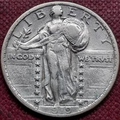 1919 Standing Liberty Quarter 25c Higher Grade #96118 - Image 1 of 2