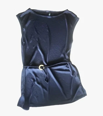 Vintage Lauren Ralph Lauren Women's Solid Navy Blue Swimsuit Cover-Up Size L - Image 1 of 3