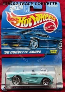 Vintage 1997 Mattel Hot Wheels 1958 Corvette Coupe #780 Druckguss - Bild 1 von 2