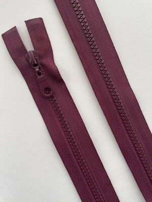 FERPA Dark Burgundy Zip Chunky 0pen Ended or Closed Ended 4 cm to 90 cm Zipper