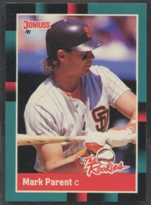 1988 Donruss The Rookies #8 Mark Parent San Diego Padres - Image 1 of 2