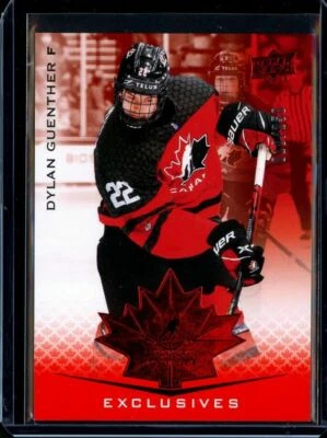 2021 UD Team Canada Juniors #85 Dylan Guenther Exclusives RC Rookie Card 010/250 - Image 1 of 2