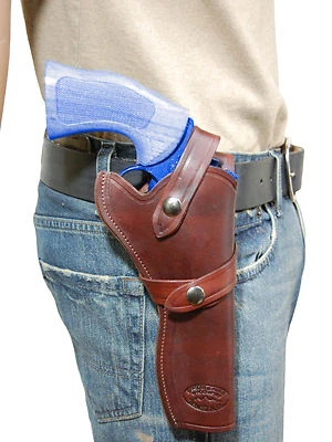 NUEVA Funda para Pistola Barsony Cuero Borgoña Estilo Occidental para Revólveres Colt 6" Foto 1 de 4