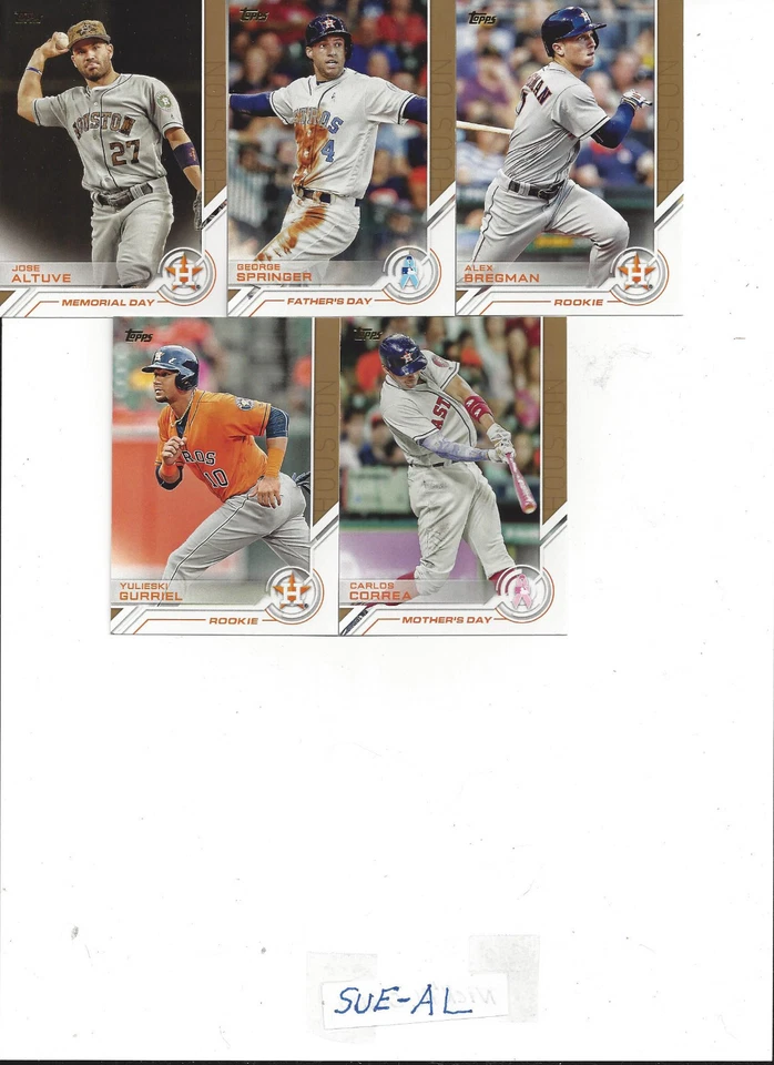 2017 Topps 1, Salute George Springer Houston Astros S-36 - Image 1 of 1