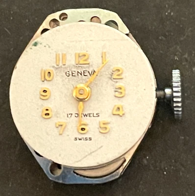 Vintage Geneva Eloga Women's Watch Movement Running Ticks 17j Swiss - Image 1 of 2