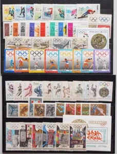 EUROPE 1968 OLYMPICS, XF Cpl MNH** Collection, Poland Russia Yugoslavia Sports - Picture 1 of 1