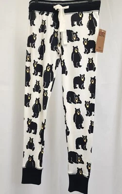 Lazy One Womens Pajama Legging Pants PJ's Family Bear 100% Cotton  FREE Ship - Image 1 of 4