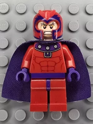 Lego Marvel Super Heroes Minifigura SH0031 SH031 SH31 Magneto Rojo Conjunto Foto 1 de 4