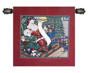 Arazzo italiano Wall Art: Catturare il fascino di Babbo Natale su una sedia Wall Art - Foto 1 di 3