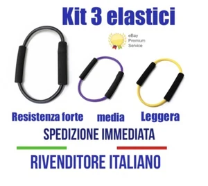 3 ELASTICI per FITNESS Ginnastica Allenamento con RESISTENZA DIFFERENZIATA - Imagen 1 de 5