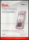 Verizon Pink Blackberry Pearl 8130 Ad 2000s Print Advertisement 2008 Cell Phone