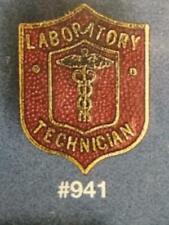 Lab Tech Technician Gold Plated Insignia Medical Caduceus Emblem Pin 941 NEW