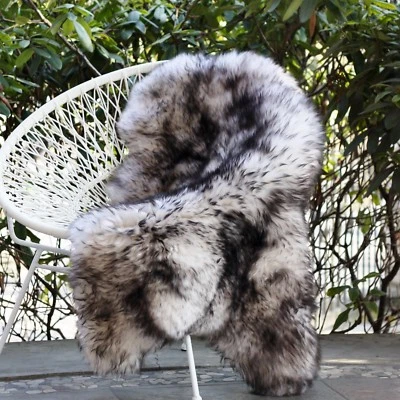 Peau de Mouton Tondu - Flammé Mérinos Tapis Déco Coussin de Siège - Photo 1/4