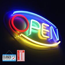 Wall Mount Electric Neon Open Sign Led Light Ultra Bright Business Store Sign