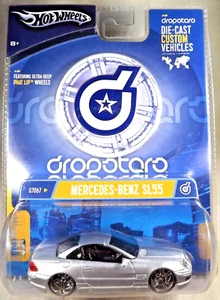 2004 Hot Wheels Dropstars MERCEDES-BENZ SL55 Silver Variant w/Rubber Tires 1:50 - Picture 1 of 6