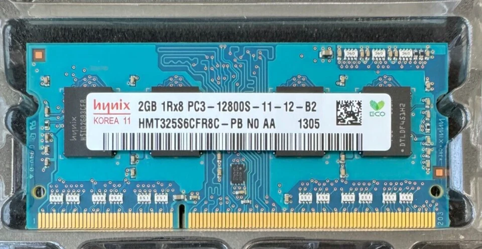 Hynix 2GB PC3-12800S DDR3-1600MHz Laptop Memory HMT325S6CFR8C-PB - Image 1 of 1