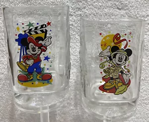 Vtg 2000 Walt Disney Glasses Magic Kingdom Epcot McDonald Celebration Mickey New - Picture 1 of 5
