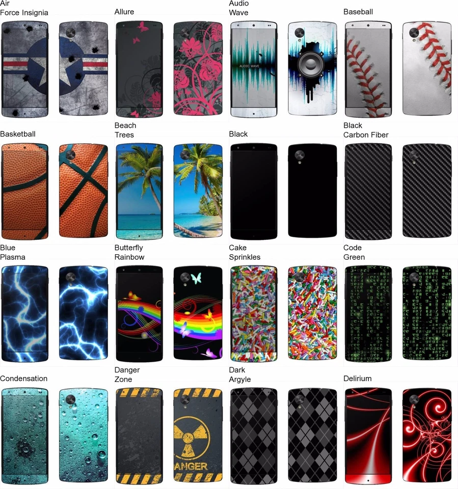 Any 1 Vinyl Decal/Skin for LG Nexus 5 Android Smartphone - Buy 1 Get 2 Free! - Image 1 of 1