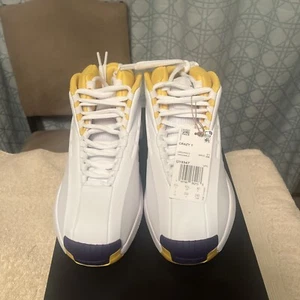 Adidas Crazy 1 Herren Größe 8 Lakers Home 2022 Kobe Bryant Weiß Gelb Lila Neu - Bild 1 von 6