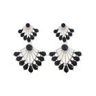 Premier Designs Jewelry Black Earrings In Silver