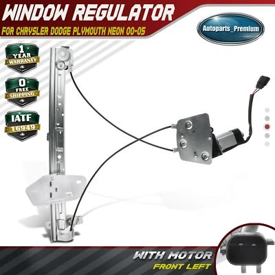 Regulador de ventana eléctrica con motor para Chrysler Dodge Plymouth Neon 00-05 delantero izquierdo Foto 1 de 4