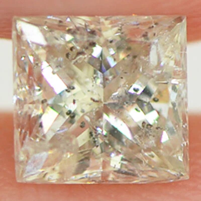 Diamante em forma de princesa 0,80 quilates cor H I1 solto natural aprimorado certificado - Imagem 1 de 4