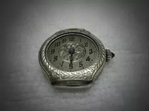 RARE ANTIQUE AMERICAN STANDARD WATCH CO, LADY, 19K WHITE GOLD 6J MANUAL WIND - Picture 1 of 12