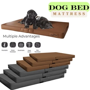 Waterproof Pro Leather Dog Cage Bed Soft Pet Crate Mattress Hygienic Cushion Mat - Picture 1 of 20