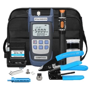 Kit misuratore di potenza suite test fibra ottica 10mw/VFL fiber cleaver fiber tool kit - Foto 1 di 12